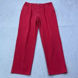 VTG Polo Ralph Lauren Pleated Cotton Twill Chino Pants Mens 36x32 Red Holiday - Picture 1 of 13