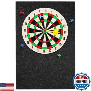 Dart Board Wall Protector Self-Adhesive Wall Surround Board Dart Board Black - Picture 1 of 5