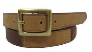 Women's Brown and Tan Patchwork Belt fits 35" - 41" Waist - Picture 1 of 5