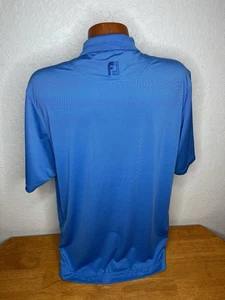 Men's FootJoy Golf S/S Polo Golf Shirt Medium M | Blue | Polyester - Picture 1 of 6
