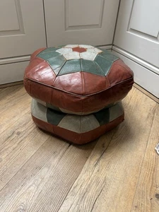 Stunning Vintage Egyptian Footstool Rest Pouffe Star Hexagon Shaped Preloved - Picture 1 of 9