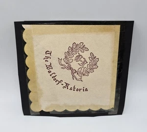 Vintage 1950’s Waldorf Astoria Hotel Cocktail Napkin-New York City - Picture 1 of 4
