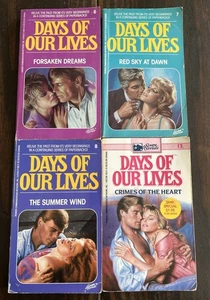 4x Vintage Days of Our Lives Paperback Soap Serials Romance 6 7 8 13 Soap Opera - Foto 1 di 12