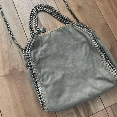 Stella McCartney Falabella Gray 2way Tote Shoulder Bag Chain Eco Leather Handbag - Image 1 of 4
