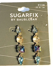 Sugarfix Sparkle Dangle Colorful Rhinestones Earrings - Picture 1 of 5