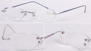 Gafas de lectura clásicas de metal de excelente calidad/para mujer sin montura/semi-sin montura* - Imagen 1 de 52