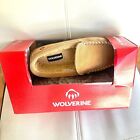 Wolverine Suede Moc Men’s Slippers Size 8 New Tan Bronze