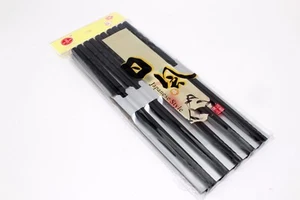 Palillos de resina plástica de melamina de calidad estilo japonés negro 10 pares / paquete ST - Imagen 1 de 2