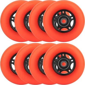 Inline Skate Wheels 8-Pack – 85A w/ ABEC-9 Bearings (64mm) - Picture 1 of 5