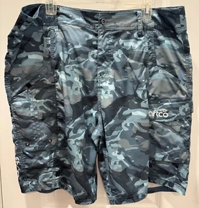 AFTCO AMER. FISHING SHORTS MEN'S BLUE CAMO 7-POCKETS SIZE 38 - Picture 1 of 16