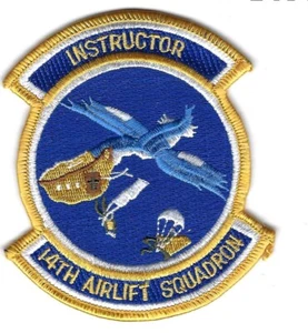 PATCH USAF 14TH AIRLIFT SQ AS INSTRUCTOR AS-17 - Picture 1 of 1