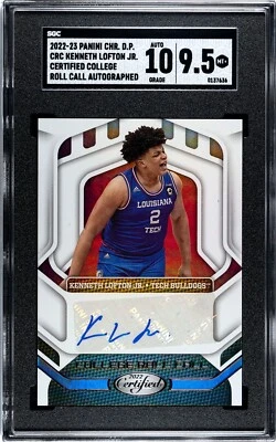 2022 Panini Chronicles Certified Kenneth Lofton Jr. Roll Call SGC 9.5 w/10 AUTO - Image 1 of 2