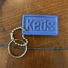 Vintage KEDS SHOE Advertising Keychain Key Fob ~ Double sided Logo Only