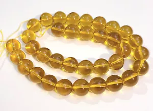 Natural Golden Citrine Quartz 12mm Round Gemstone Beads Ex Quality 15" Strand - Picture 1 of 9