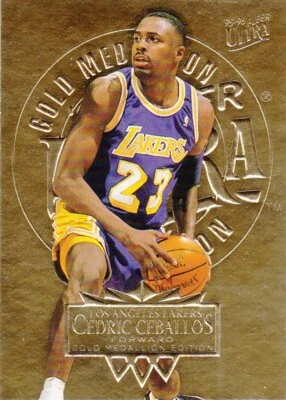 1995-96 Fleer Ultra Gold Medallion Cedric Ceballos #87 Parallel Card - Lakers - Image 1 of 2