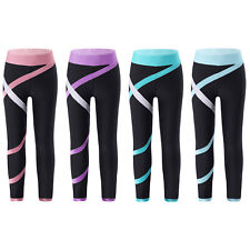 Kids Figure Ice Skating Pants Girls Dance Leggings Training Competition Trousers