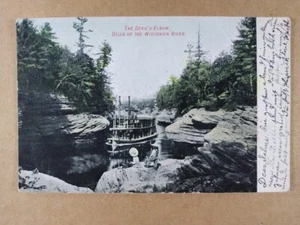 Postal The Devil's Elbow Dells of the Wisconsin River WI 1907 - Imagen 1 de 2