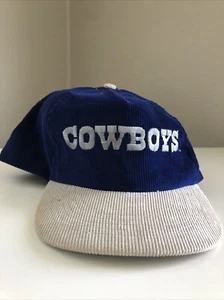 VTG 90s Dallas Cowboys Corduroy Hat Starline Snapback Hat NFL Aikman Smith P2 - Picture 1 of 5
