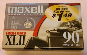 Maxwell XLII 90 Min High Bias Blank Audio Cassette Tape SEALED NEW - Picture 1 of 2