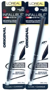 (2) Loreal Infallible Never Fail Mechanical Eyeliner Sealed 581 - Black Brown - Picture 1 of 3