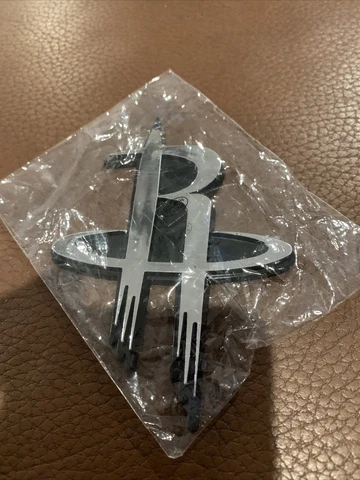 NBA Houston Rockets 3D Car/Truck emblem -chrome & plastic 3M Adhesive New In Bag Cover