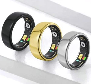 Fitness Smart Ring Life Tracker- BP & More Stainless Steel- NIB-FREE SHIPPING!🛩 - Picture 1 of 13