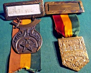 Lote 2 Insignias Consejo Imperial Sesión Antigua Orden Árabe Nobles Shriners Místicos - Imagen 1 de 6