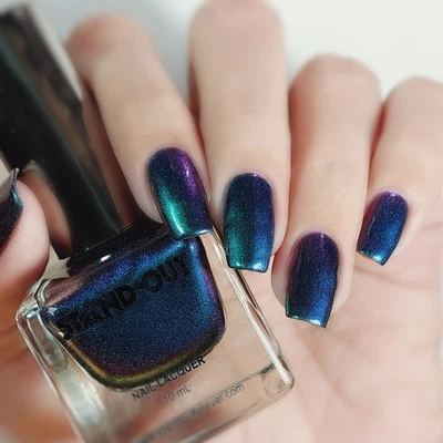 Esmalte de uñas brillante iridiscente cambiante/cambio de color camaleón multi cromo Foto 1 de 4