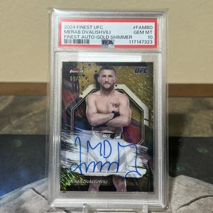 Merab Dvalishvili 2024 Topps Finest UFC On Card Auto Gold Shimmer Refractor /39 - Picture 1 of 1