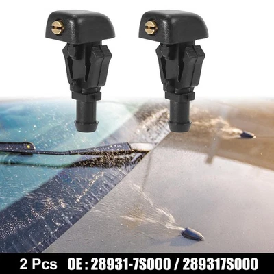 2PCS Front Windshield Wiper Nozzles Sprayer for Nissan Titan Armada 2004-2015 - Изображение 1 из 4