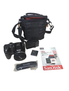 Kodak PIXPRO AZ421 16.0 MP 42x Zoom Digital SLR Camera Black Tested Works Extras - Picture 1 of 11
