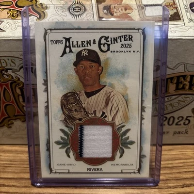 2025 Topps Allen and Ginter Mariano Rivera AGR-MRI Reliquia Yankees de Nueva York Juego Usado Foto 1 de 2
