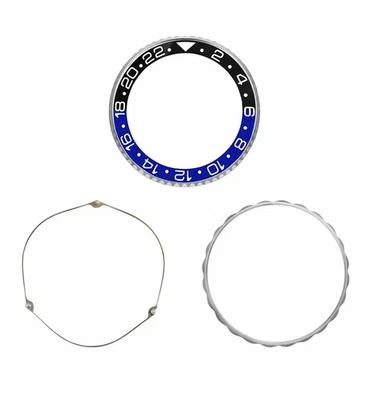 BEZEL INSERT KIT FOR ROLEX GMT MASTER II 116710 116710LN BATMAN BLACK/BLUE - Image 1 of 4