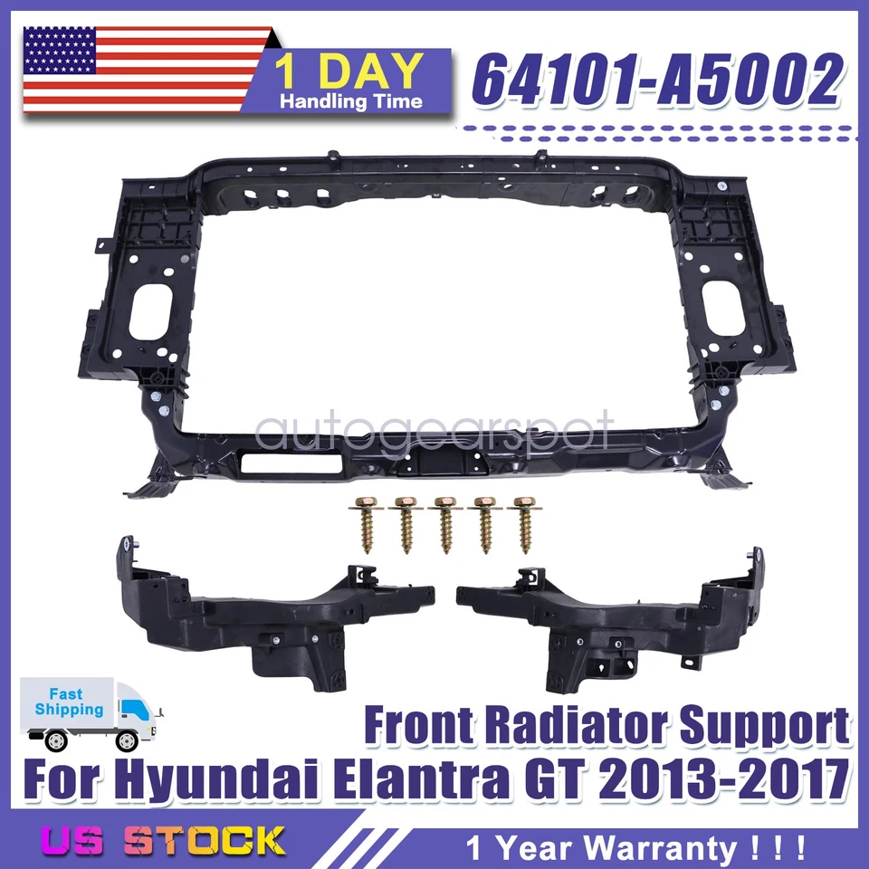 For Hyundai Elantra GT 2013-2017 Front Radiator Support Black 64101-A5002 - Imagem 1 de 4