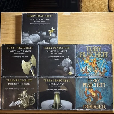 7 Discworld Novels, by Terry Pratchett CD-Audio Book, Double CDs Foto 1 de 3