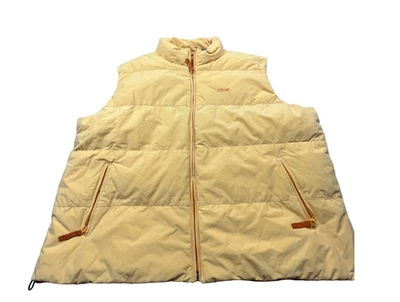 Chaleco acolchado Reebok vintage para hombre 4XL amarillo plumón de pato aislado exterior bolsillo con cremallera Foto 1 de 4