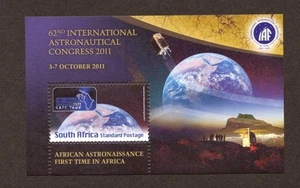 SOUTH AFRICA, 2011, 62ND ASTRONAUTICAL CONGRESS, MNH MIN SHEET, (SPACE) - Picture 1 of 1