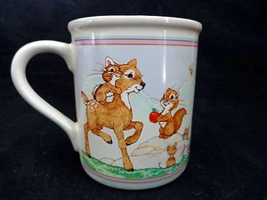 Hallmark MUG MATES FRIENDSHIP Bunny Squirrel Deer Vintage 1986 - Picture 1 of 6