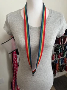 Rainbow Pride Lanyard 20" grad alumni gift 4 him her mom nana stocking stuffer - Picture 1 of 2