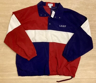 Nuevo con etiquetas Pullover Rompevientos Vintage IZOD SPORT Para Hombre XL Rojo Blanco Azul Bloque de Color Foto 1 de 4