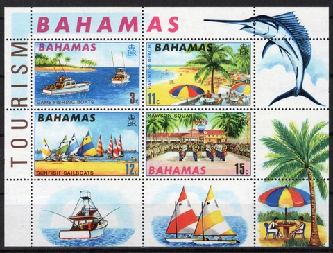 ZAYIX Bahamas 293a MNH Tourism Sports Fishing Sailing Boats 061223SM49M Cover