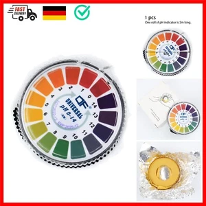1 Rolle pH Teststreifen 5 m/Roll,Messbereich 0-14,pH Papier Trinkwasser auf R... - Bild 1 von 7