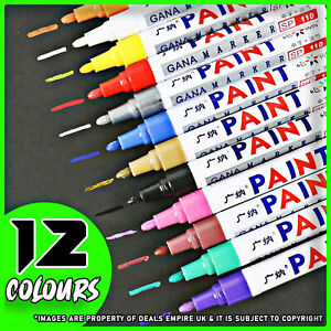Paint Marker Pens For Tyres Stone Metal Oil Marker Pens 12 Colours🌈1-100 Pack🌈