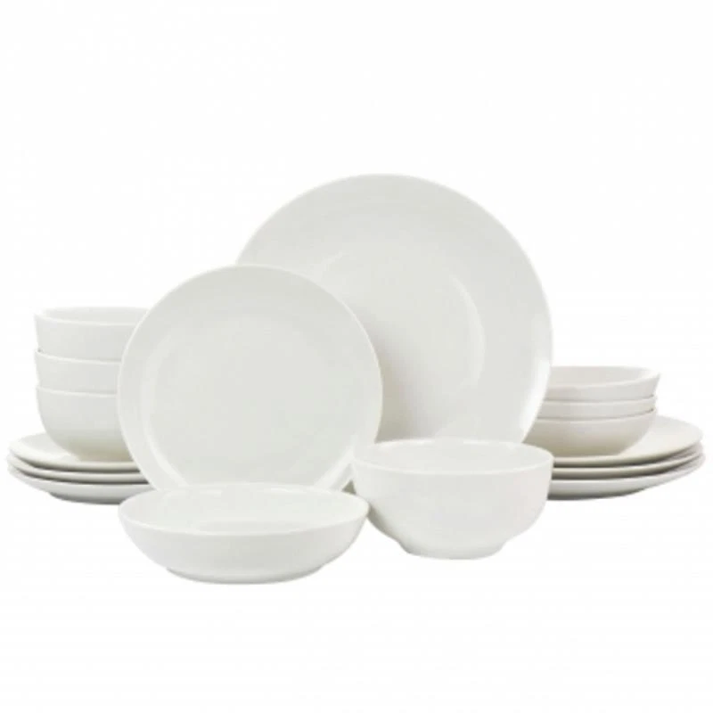 Elama Camellia 16 Piece Porcelain Double Bowl Dinnerware Set - Image 1 of 1