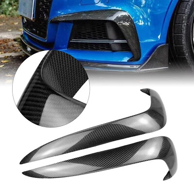 Front Fog Light Eyelid Eyebrow Lip Splitter Spoiler Trim For Audi A3 S3 2017-19 - Image 1 of 4
