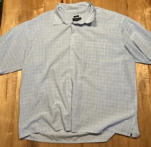 Pronto Uomo Hemd Größe 3X Knopfleiste hellblau kurzarm XXXL - Bild 1 von 3