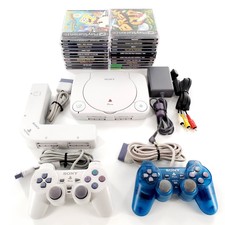 Sony Playstation PS One Console Bundle Lot w/ 19 Games, 2 Controllers Tested