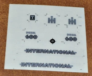 Decals for Vintage 1/16 Pressed Steel ERTL International IH Diesel 600 Tractor - Picture 1 of 2