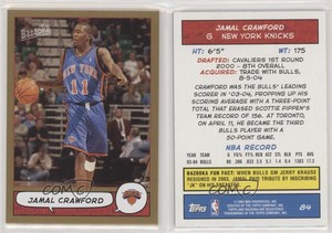 2004-05 Topps Bazooka Gold Jamal Crawford #84