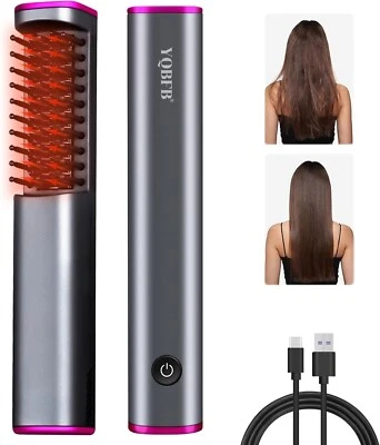 Cepillo plancha de pelo inalámbrico: mini cepillo plancha de pelo para mujeres de viaje Foto 1 de 4
